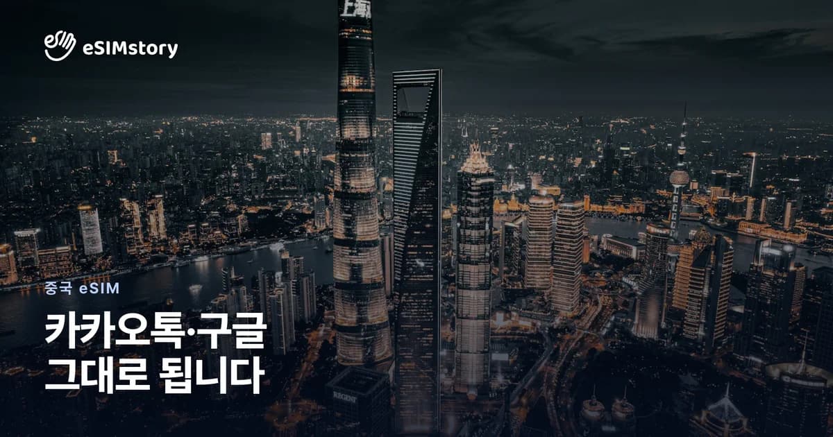 중국 eSIM: 카카오톡·구글 되는 VPN 내장 요금제