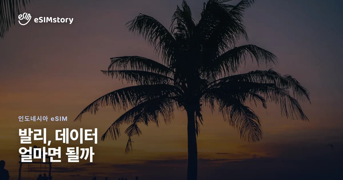 인도네시아 eSIM: 발리 여행, 데이터 얼마나 살까